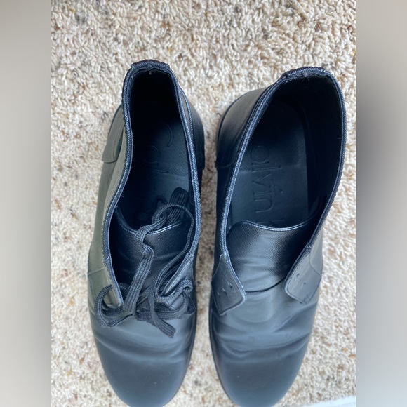 Calvin Klein Dress Shoes Mens Us 10.5 Binton Black Leather Casual - Picture 7 of 9